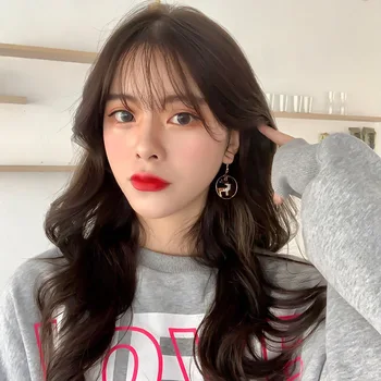 

2020 New Trendy Korean Temperament Earrings Female Net Red Jewelry Earrings Earrings Long Vibrato Christmas Earrings