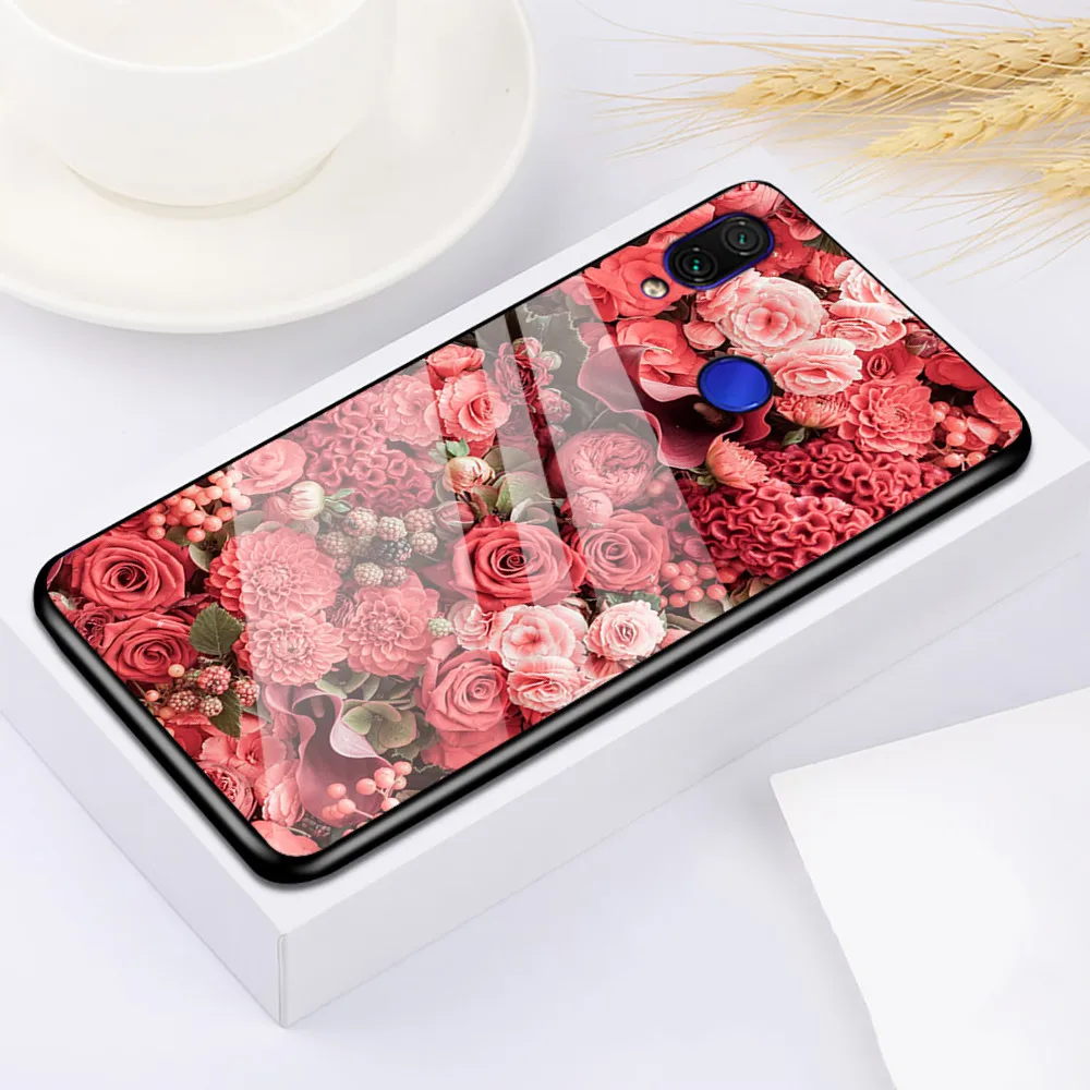 02 Чехол для телефона из закаленного стекла s для Xiaomi Redmi 7 Note 6 7 Pro 5 Plus чехол Роскошный чехол для Redmi 5 6 7 A Note 4 4X 5A S2 Y2 чехол s - Цвет: 02