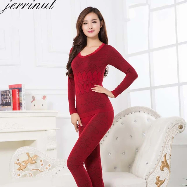 Long Johns Women For Winter Sexy Women Thermal Underwear Suit Women Body  Shaped Slim Ladies Intimate Sets Female Pajamas Warm - AliExpress