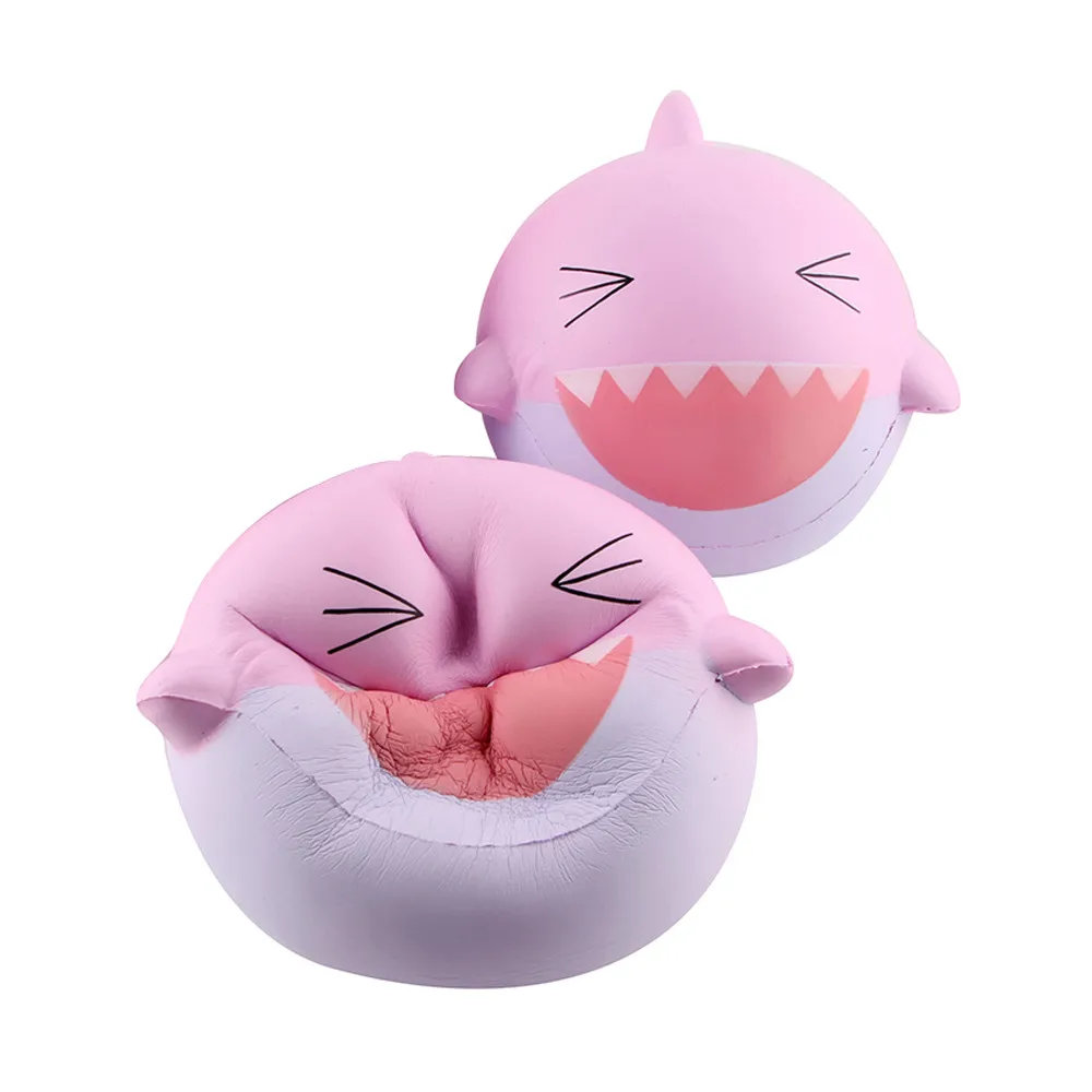 Игрушки для отдыха squishi squishies мягкие 15 см розовый прекрасный счастливый Акула ароматизированные мягкие медленно поднимающиеся сжимаемые игрушки коллекция D3030