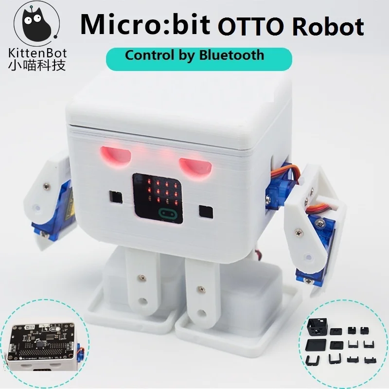Kittenbot Micro:bit Robotbit Version 8 Ways Servo Control Graphical Programming OTTO Robot | Игрушки и хобби