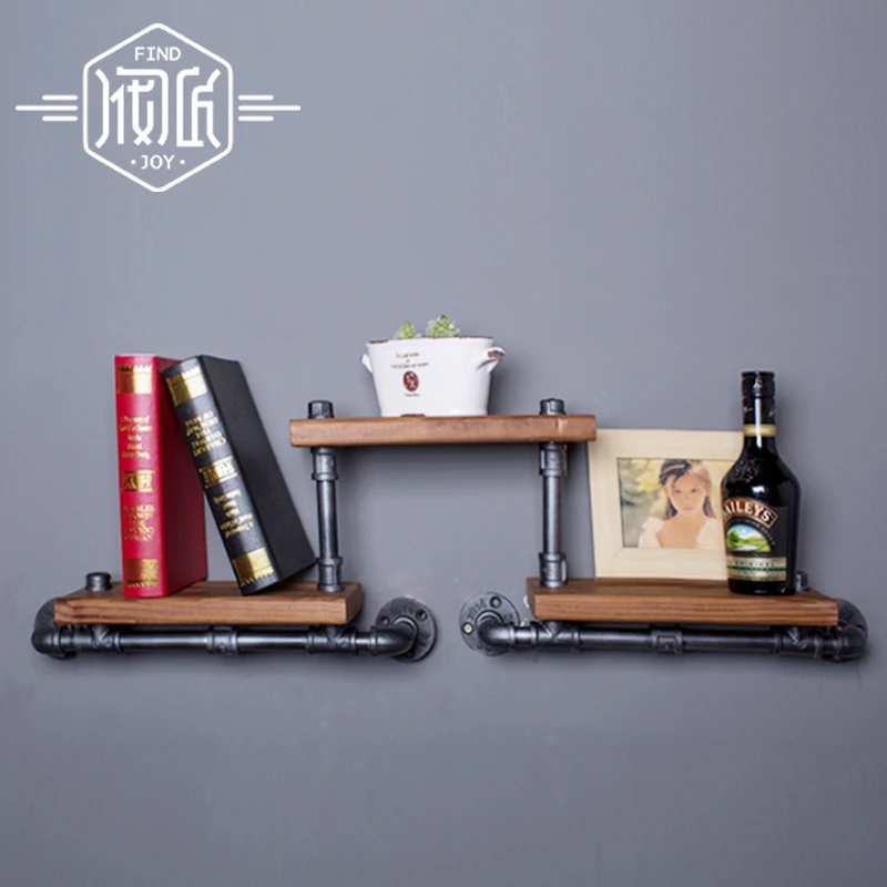 Винтажная Полка для шкафа в стиле лофт с деревянной стенкой|shelf bookcases|bookcase shelfbookcase