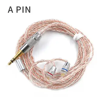 

2020 new KZ Gold-plated Copper Sliver Braided Wire MMCX/2Pin Earphone Cable for ZST/ZS10/AS10/BA10 drop shipping