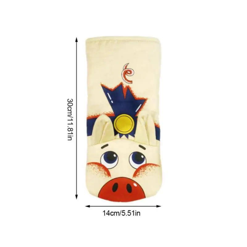 3D Cartoon Cat Paws Oven Mitts Long Cotton Baking Insulation Microwave Heat Resistant Non-slip Gloves Animal