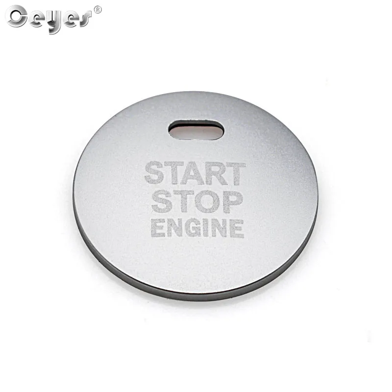 Silver Button Cover Ceyes наклейки для автомобиля для Mazda BM CX5 CX3 CX 5 CX-5 авто двигатель кнопка запуска стоп кольцо чехлы чехол Аксессуары - Название цвета: Silver Button Cover