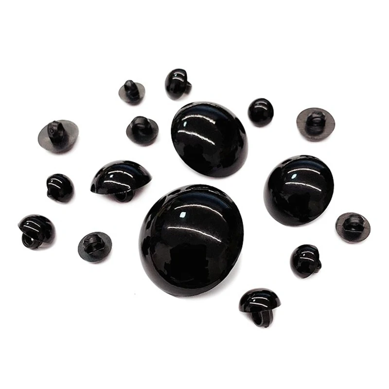 

100pc Mini Black Eyes Shank Buttons Animal Toy Doll Eyes Bead Children Baby Blouse Shirt DIY Decorative Button 8 9 10 11 13 15mm