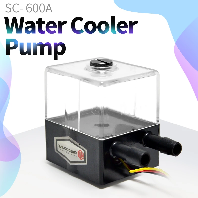 

Syscooling water cooling pump with reservoir SC-600A DC 12v dc brushless pump for PC water cooling system