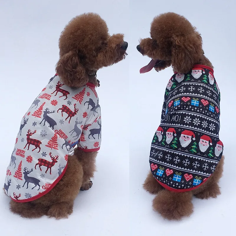 Soft Cotton Dog Clothes 2020 Fashion Christmas Pet Clothes For Small