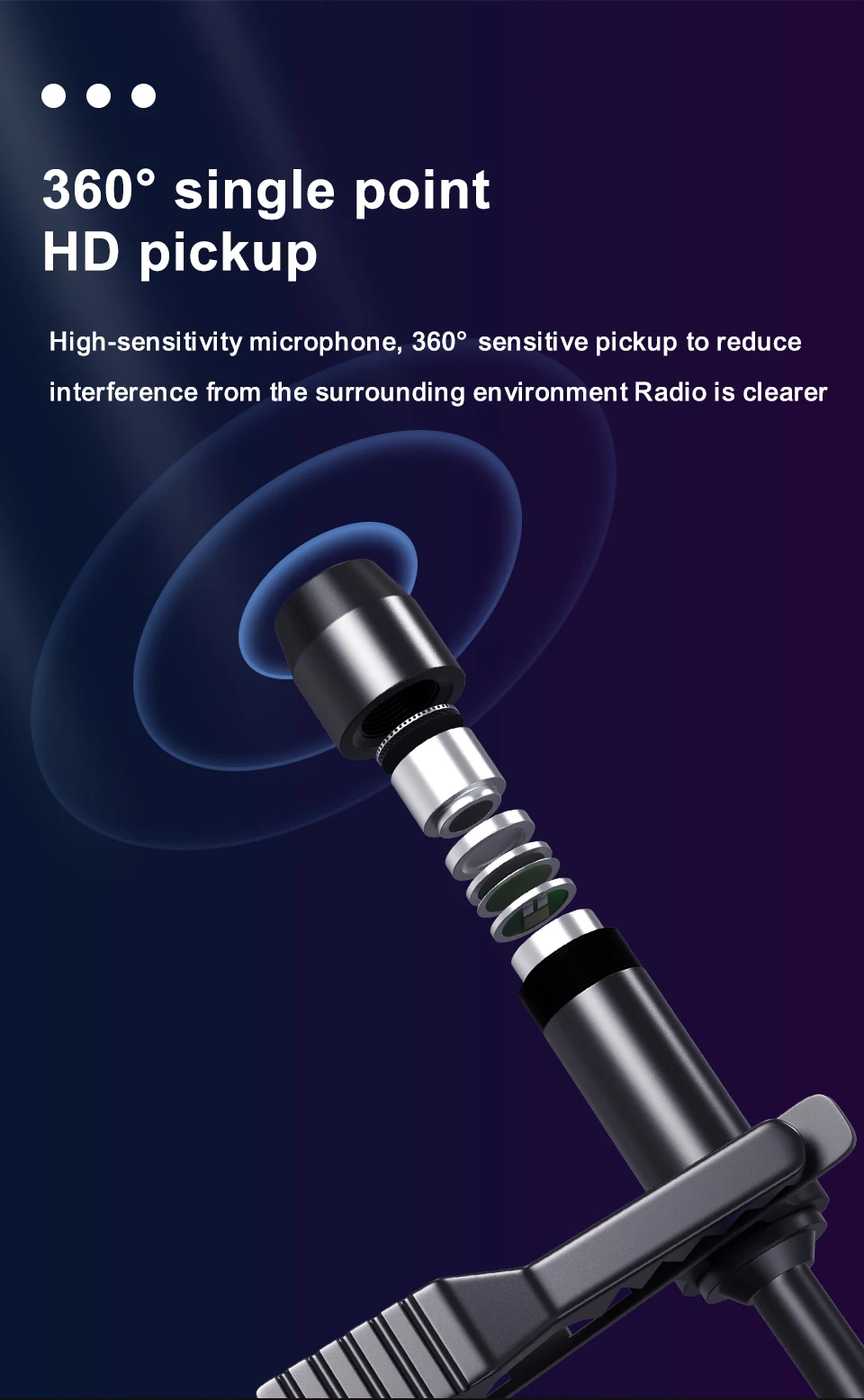 MAMEN Voice-changing Recording MIC Type-C Plug Lavalier Microphone with 6 Sound Effect for Android iOS Smartphone Live Streaming