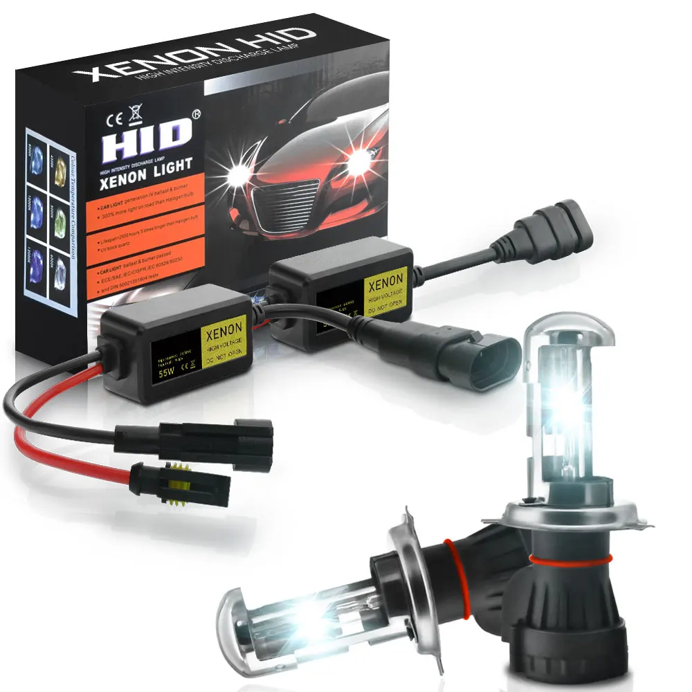 Пара Мини балласт HID комплект 55Вт HID светильник шарик 9-16V H1 H3 H4 H7 H8 H9 H10 H11 9006 HB3 9012 880 6000k автомобильные ксеноновые лампы головного светильник