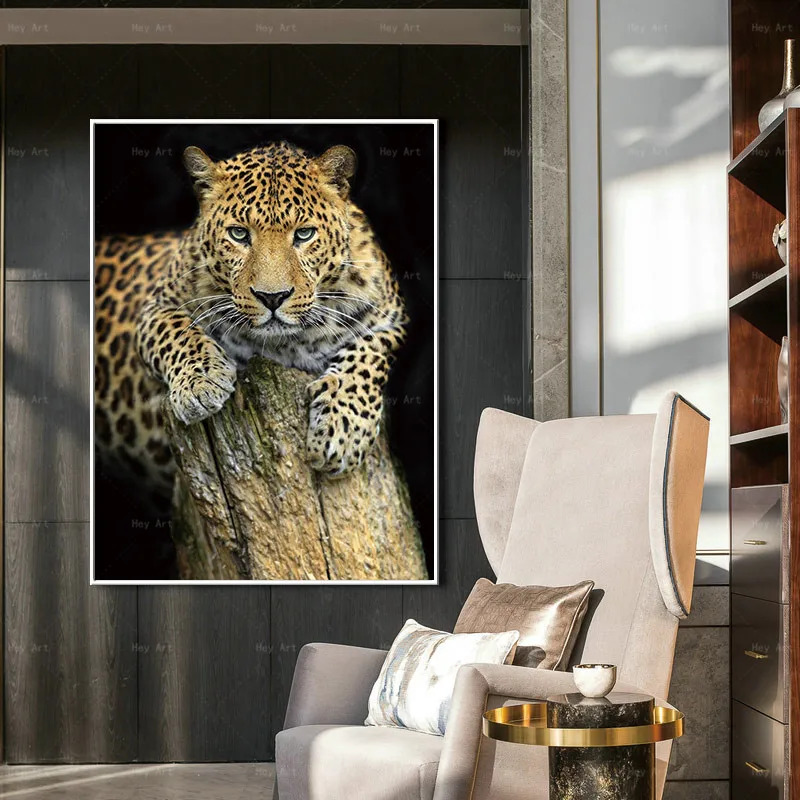 HD Canvas Print Wall Art Wild Animal Painting leopard Picture for Living Room Watercolor Style Prints HD Canvas Print Wall Art Wild Animal Painting leopard Picture for Living Room Watercolor Style Prints