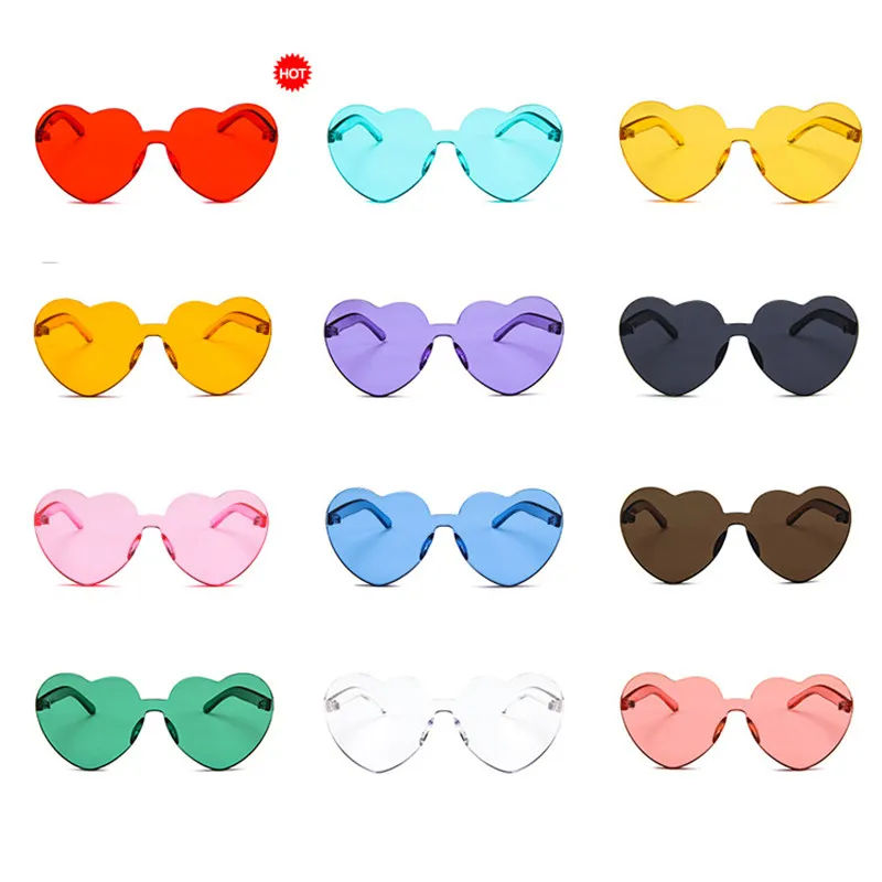 

Curtain Cheap Cute Sexy Lady Retro Love Heart Rimless Sunglasses Women High Quality Luxury Sun Glasses Eyewear UV400