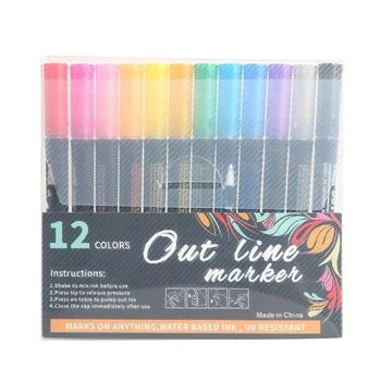 

8/12pcs Marker Pen for Highlight Writing Taking Notes Drawing DIY Art Projects Kids Adult NK-Shopping