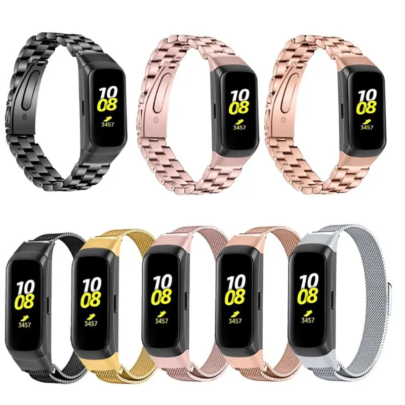 Подходит для samsung Galaxy Fit SM-R370 с тремя бусинами из нержавеющей стали ремешок 95AF