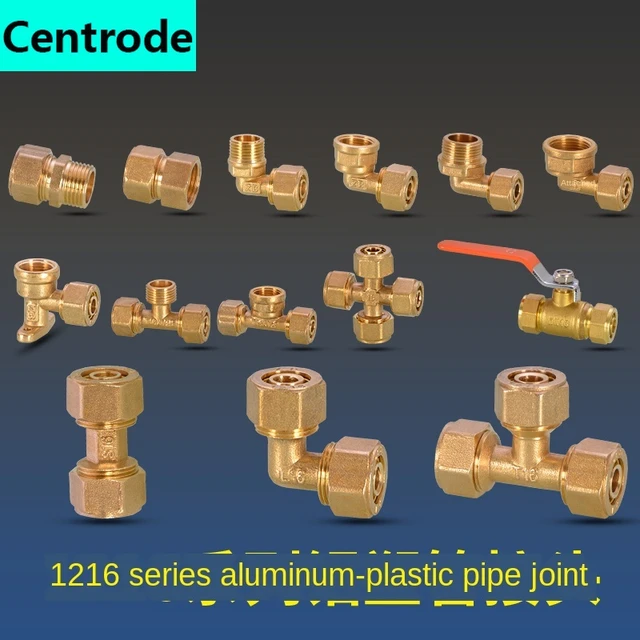 1216 Aluminum-plastic Pipe Joint Copper Fittings Household Solar Water  Heater 1/2IN Thread Joint Three-way Ball Valve Elbow - AliExpress