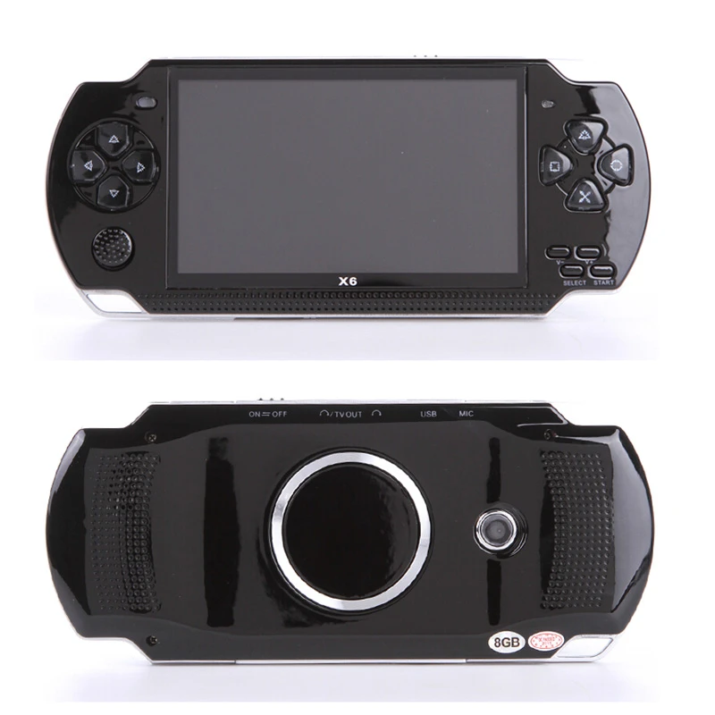 NEW 4.3 Inch X6 Handheld Game Console Support 128 Bit Nostalgic Retro Game Player For Children Game Giftx6 handheld Game Console 4.3 inch screen mp4 player MP5 game player real 8GB support for psp game,camera,video,e-book