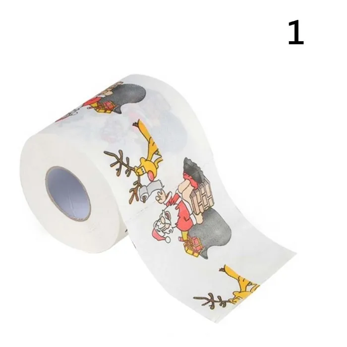 Santa Claus Merry Christmas Toilet Roll Paper Table Living Room Bathroom Tissue MU8669