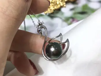 

Crown Swan 925 Sterling Silver Pendant Base Findings Jewelry Parts Fittings Accessories for Pearls Stones Beads Coral Agate