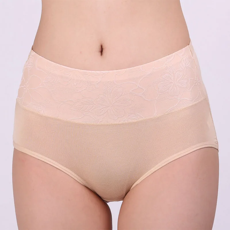 4 шт., Ropa Interior Femenina, Женские Модальные трусы, Трусики с высокой талией, нижнее белье большого размера, дамское нижнее белье