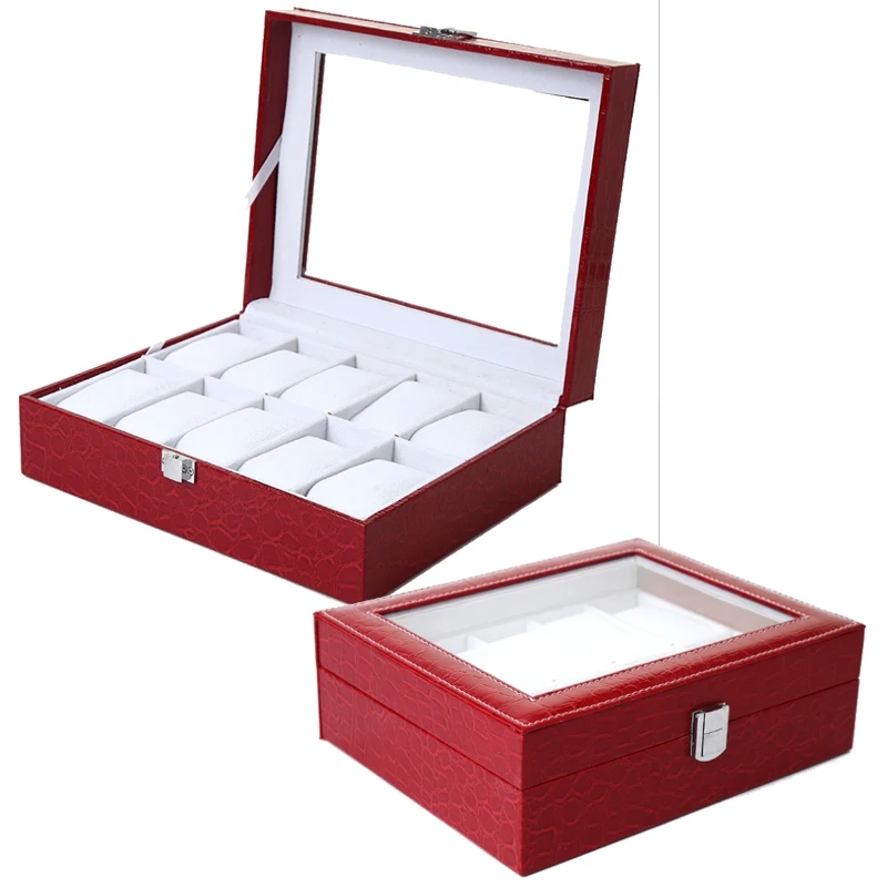 

10 Grids Handmade Watch Box Clock Box Time Box Watch Case for Watch Holding