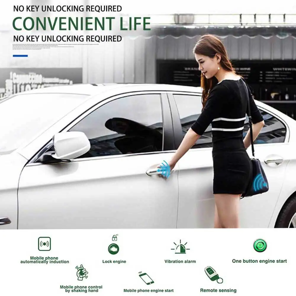  For Accord Keyless Entry Auto Remote Start Button Car Engine Car Alarm System Viper Central Locking