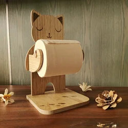 Cute Animal Creative Cat Tissue Box Toilet Kitchen Tissue Holder Home Decoration Kitten Wall Hanging Paper Holder