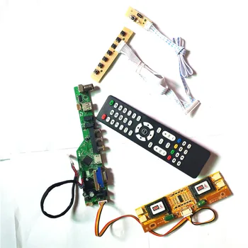 

For MT190AW01 V.0 V.1 V.3 4CCFL 30Pin LVDS TV53 controller board LCD display Remote+Inverter+keyboard VGA HDMI AV USB RF DIY kit