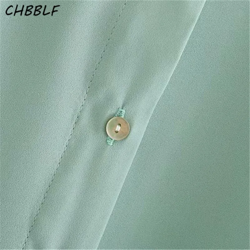 CHBBLF Женская стильная Свободная блузка с отложным воротником и длинным рукавом, женская модная однотонная Повседневная шикарная блуза XDN9133