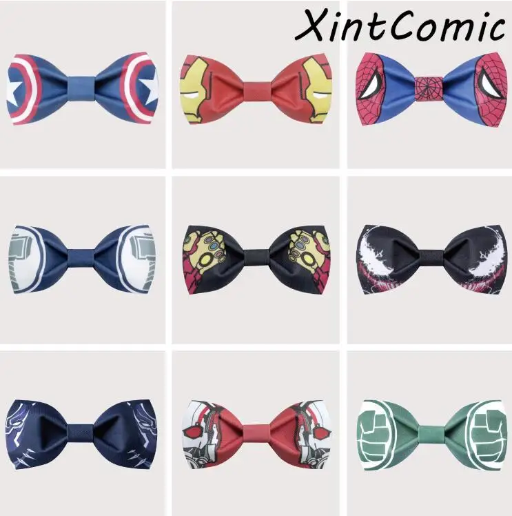 Online Para los Vengadores Cosplay Super héroe lazo pajarita boda padrino corbata de accesorio Halloween Navidad adultos niños regalo