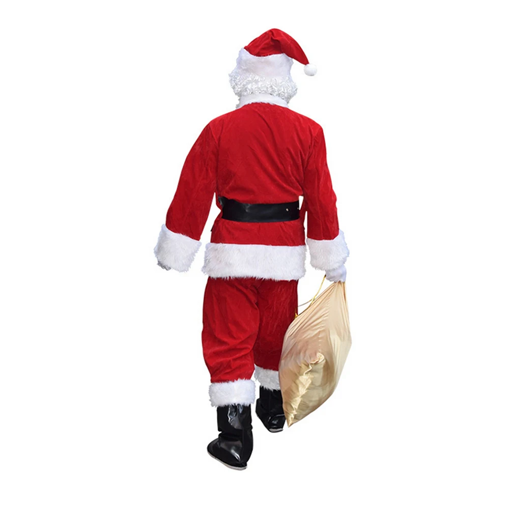 Рождественский костюм Санта-Клауса; нарядное платье; Рождественский мужской костюм; костюм для взрослых