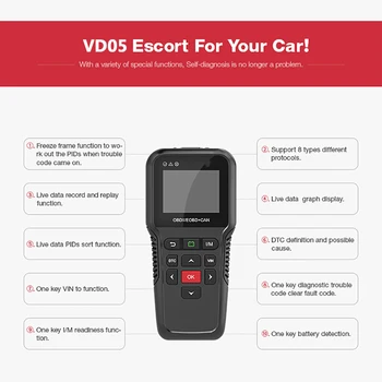 

OBD2 Code Reader Profesinal Vniiversal Diagnostic Instrument Full Function Engine Analyzer Scan Apparatus Automobile Fault
