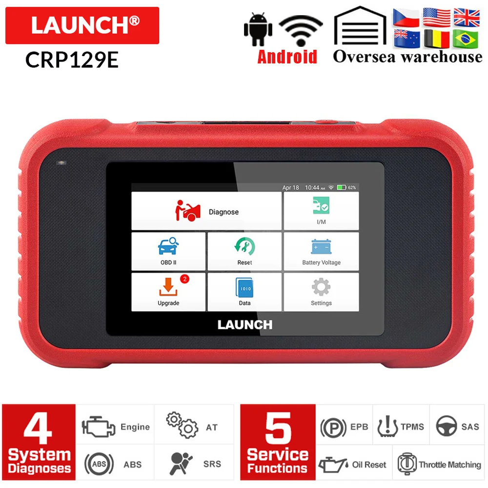 

Launch X431 CRP129E OBD2 Car Scanner Engine ABS SRS AT Auto Diagnostic Tool with Oil SAS EPB TMPS Reset pk CRP129X Creader VIII