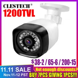 Full HD 1200TVL CMOS CCTV безопасности видеонаблюдения HD мини камера ircut инфракрасный 24LED 30 м ночного видения Водонепроницаемый IP66 цвет vidico