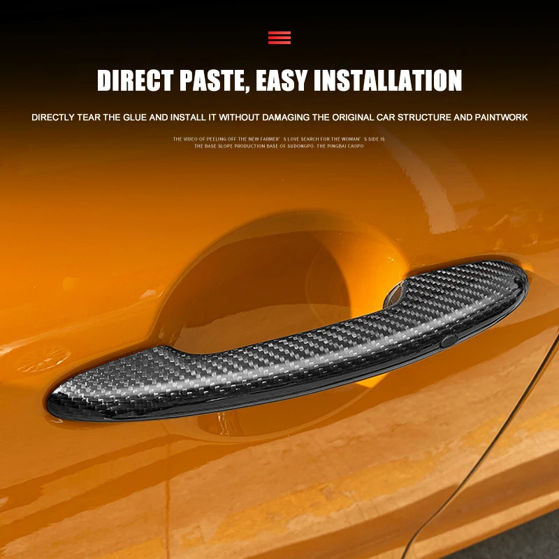 For Mini Cooper F55 F56 F54 F60 R55 R56 R60 Countryman Clubman Carbon Fiber Door Handle Cover Protective Case Accessories JCW