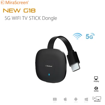 

MiraScreen G18 2.4G&5.8G WiFi 4K TV Stick anycast Miracast ios Android TV Dongle Receiver anycast DLNA Airplay 5G TV Stick