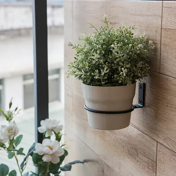 

3 Pack Wall-Mounted Flower Pot Rack Foldable Suspended Iron Planter Ring Hoop for Home Garden Greenhouse