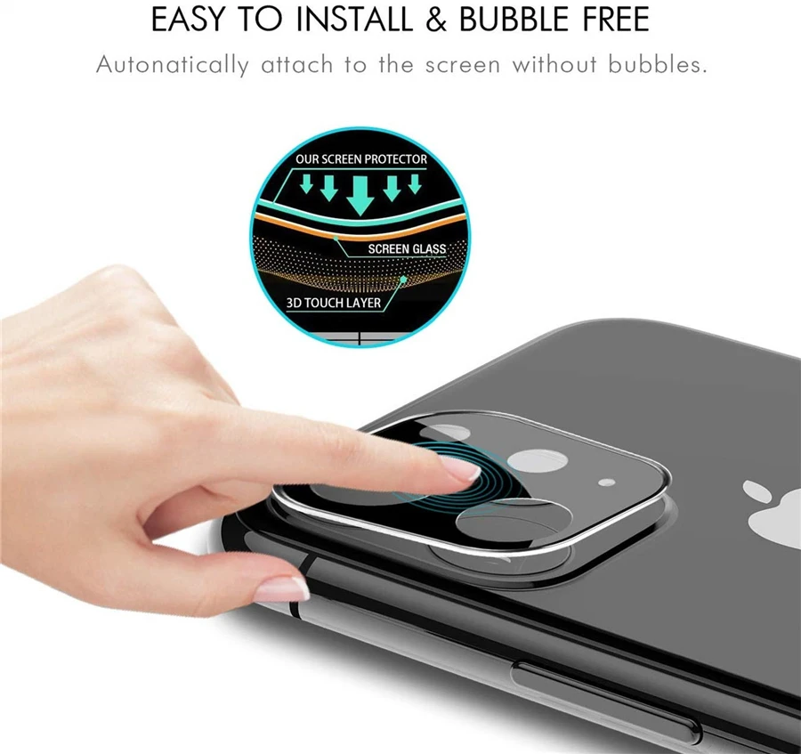 Acespower Задняя крышка объектива камеры протектор экрана для iPhone 11 Pro Max закаленная стеклянная пленка металлический Задний защитный чехол аксессуар