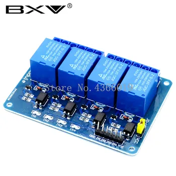 

10pcs/lot 4 channel relay module Microcontroller development board relay expansion board support AVR/51/PIC channel relay module