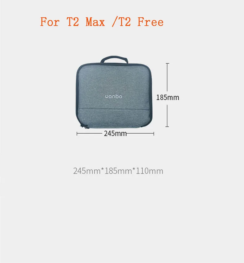 Wanbo X1/T2 MAX/T2 Free Projectors Bag For Mini Projectors Portable Protective Storage Case Projector Accessories Travel Bag