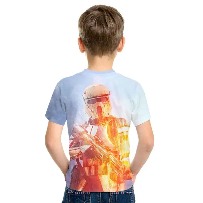 Звездные войны 3D imprimir bien de los hombres/las nias Топы Camiseta de manga corta Caballero Jedi imprimir nios camiseta de moda