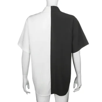 Harajuku Black & White Shirt Mini Dress 5