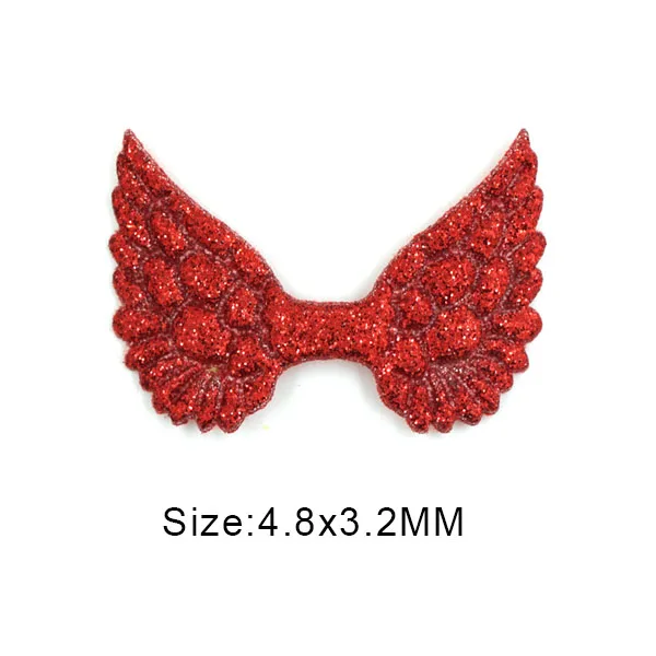 Small Red Wing 20 шт., блестящие нашивки с крыльями ангела, разноцветные Блестки для детей, пришитые на одежду, сделай сам, заколки для волос, головные уборы, украшение торта - Цвет: Small Red Wing
