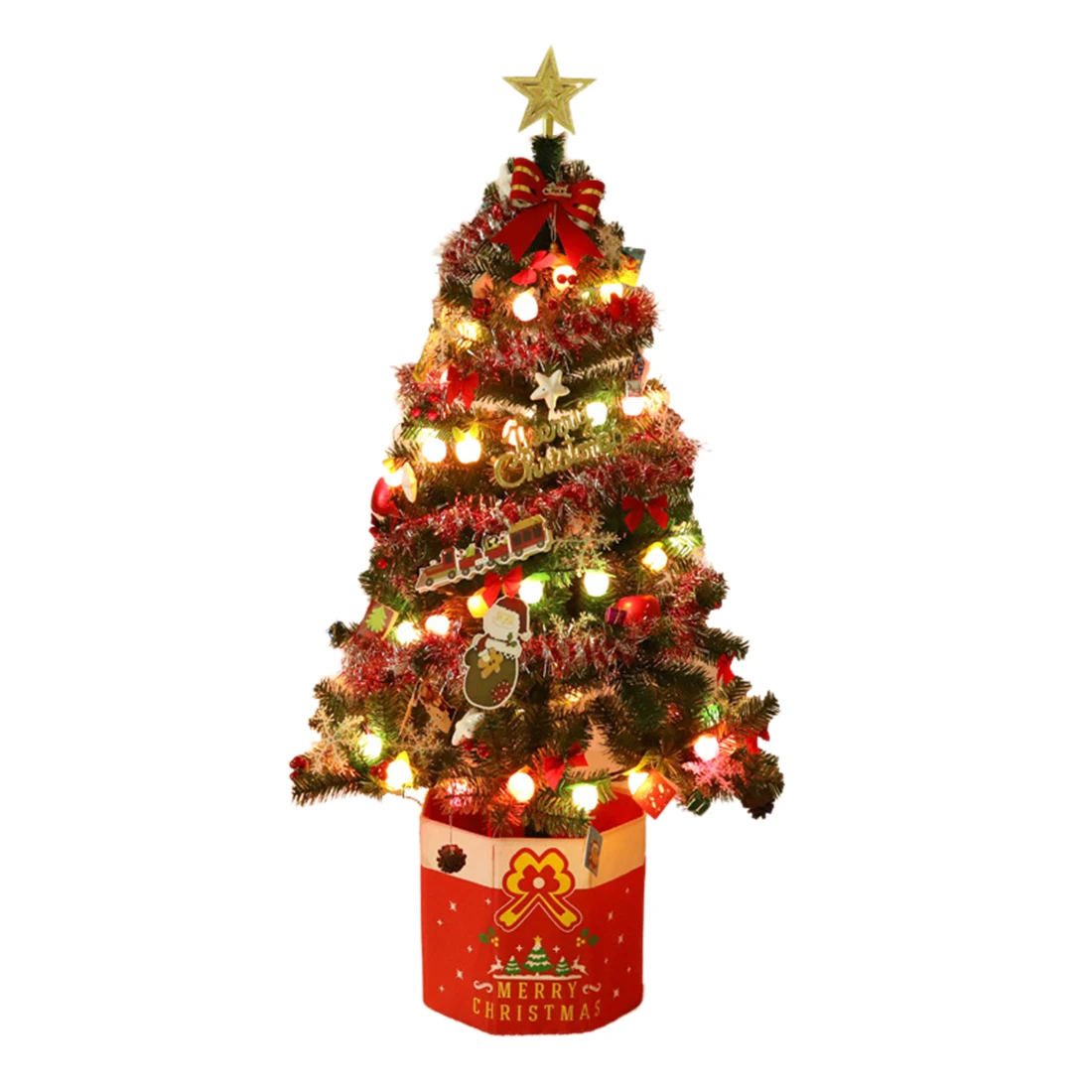

108pcs 1.5m Luxury Artificial Christmas Tree Set With Fruit Light