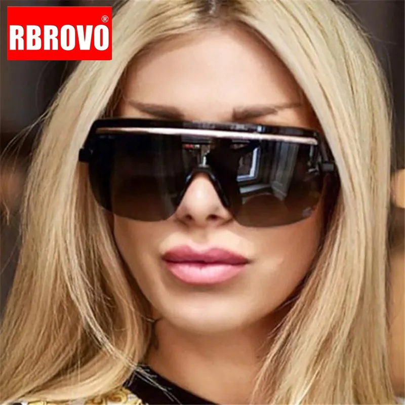 RBROVO винтажные цельные Солнцезащитные очки женские брендовые дизайнерские Роскошные ретро очки в большой оправе для вождения Oculos De Sol Gafas UV400