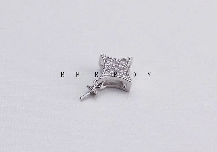 MIX STYLE Silver Plated Material Pendant Mountings Findings Settings Parts Fittings for Akoya Edison Pearls Corals, Jade