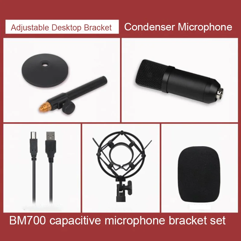 2020 BM700 Condenser Audio 3.5mm Wired Microphone