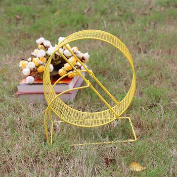 

Little Hamster Pet Cage Hamster Small Pet Toy Running Wheel Anti-bite Safety Iron Running Wheel Rugged Durable Pet Supplies