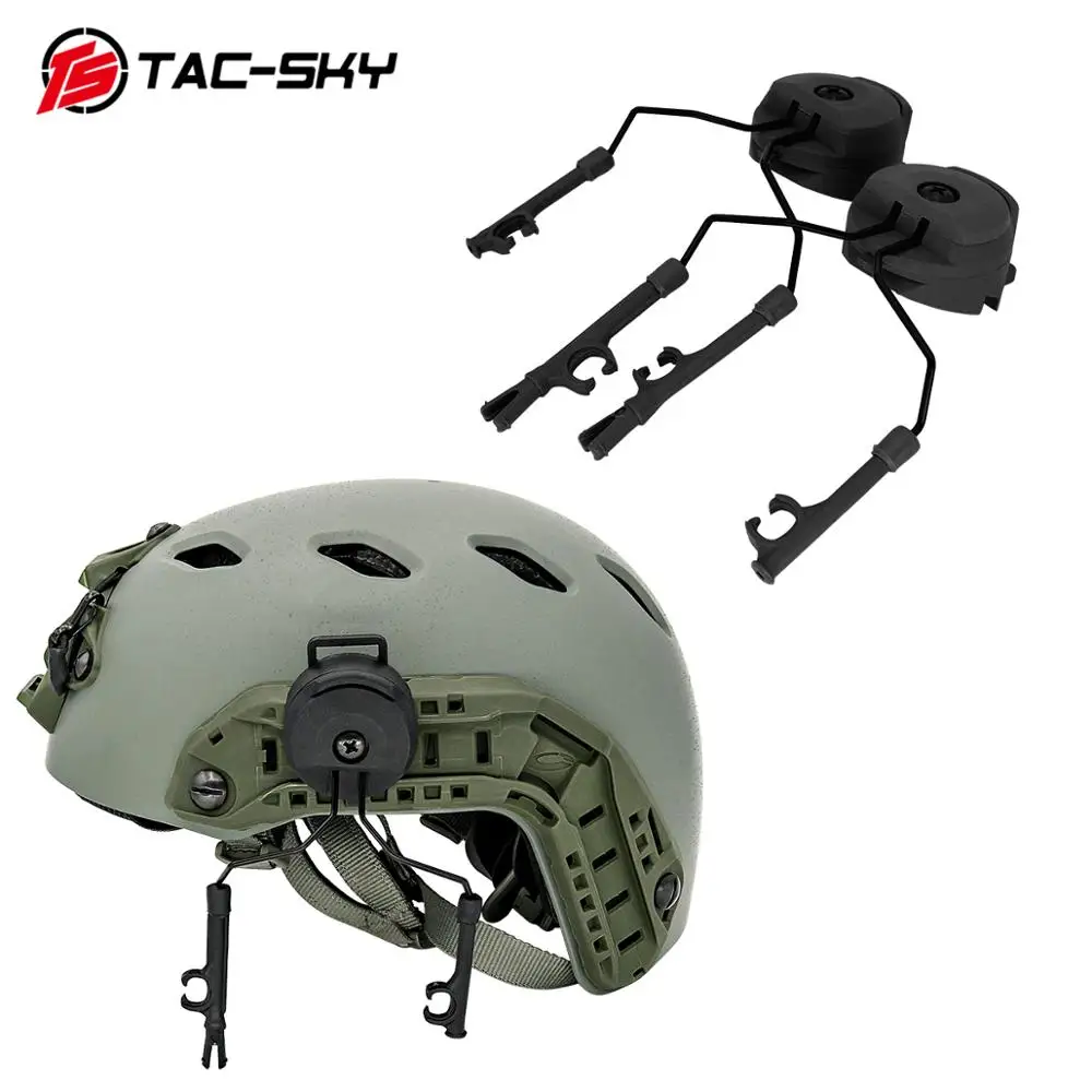 Military tactics Peltor helmet ARC OPS-CORE helmet track adapter headphone bracket and fast action core helmet rail adapter - BK afbeelding