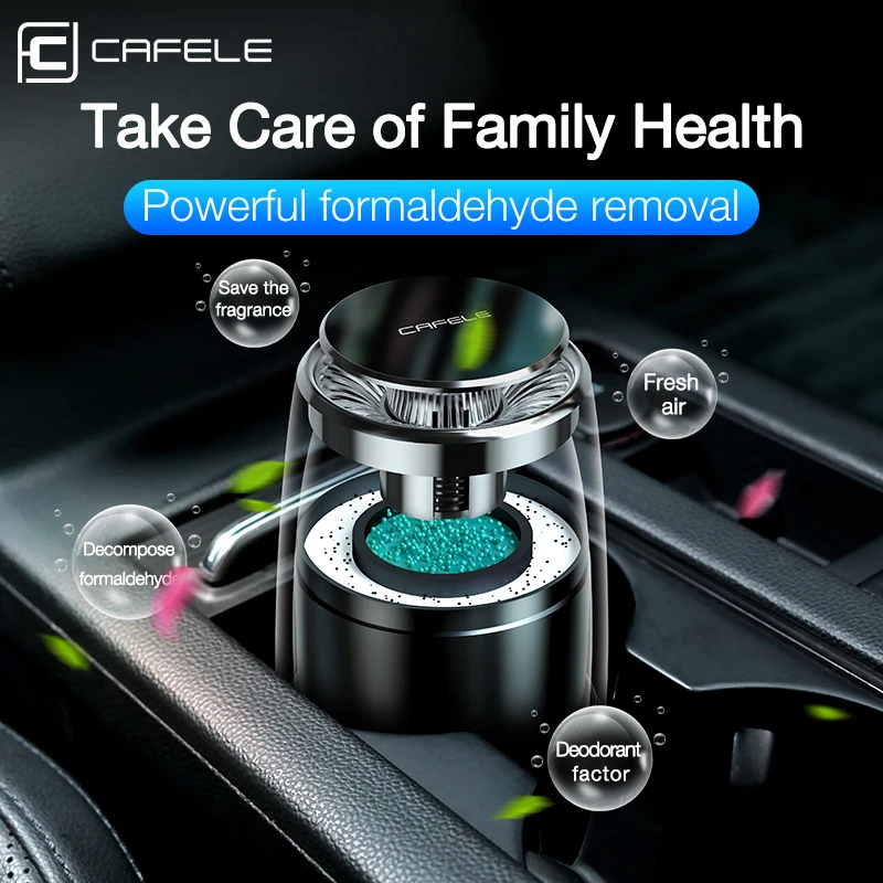 Cafele Alloy Car Air Freshener Smell in the Car Perfume Aromatherapy For Auto Interior Accessories Aroma Diffuser Dashboard
