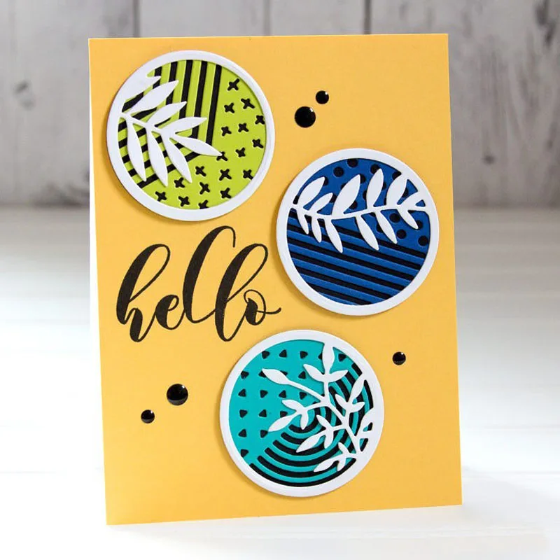

Leaves In Circles Frame Metal Cutting Dies For Scrapbooking Craft Die Cut Card Making Embossing New 2020 Stencil Photo Album
